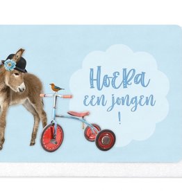 Enfant Terrible Enfant Terrible card + enveloppe 'Hoera een jongen'