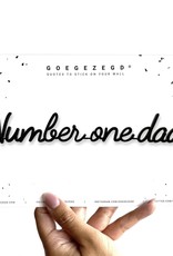 Goegezegd Goegezegd quote A5 'Number one dad' black