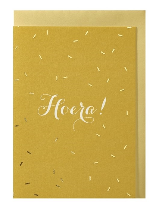Papette Papette greeting card + enveloppe 'Hoera!'
