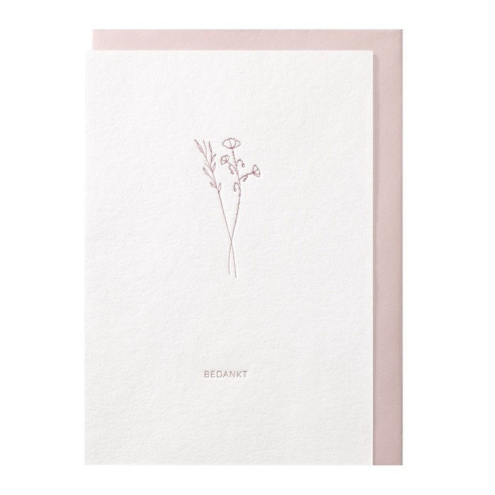Papette Papette greeting card + enveloppe 'Bedankt'