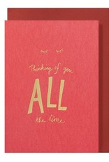 Papette Papette greeting card with enveloppe 'Thinking of you ALL the time'