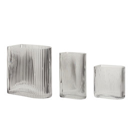 Hübsch Elements vases clear (set of 3)