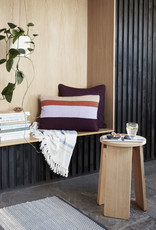 Hübsch Line knitted cushion sand / orange / purple / burgundy 60 x 40 cm