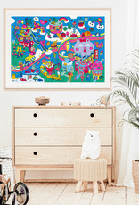 OMY OMY coloring poster 100 x 70 Kawaii + stickers