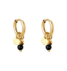 With love Earrings delicate black