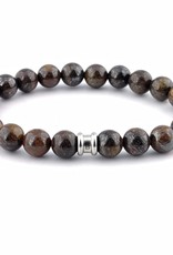 Steel & Barnett Stones bracelet basic - Bronzite - Size S