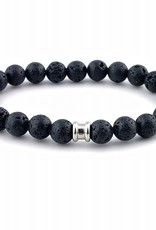 Steel & Barnett Stones bracelet basic - Lava - Size S