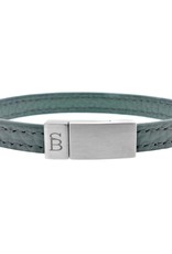 Steel & Barnett Leather bracelet Grady - Iron - Size M