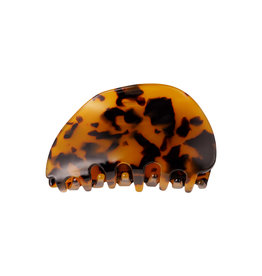 Hair clip abstract shape - 8cm - brown
