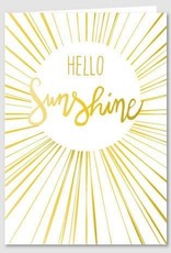 Papette Papette Gold greeting card with enveloppe hello sunshine