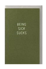 Papette Papette small greeting card 'being sick sucks' 8,5 x 13,3 cm