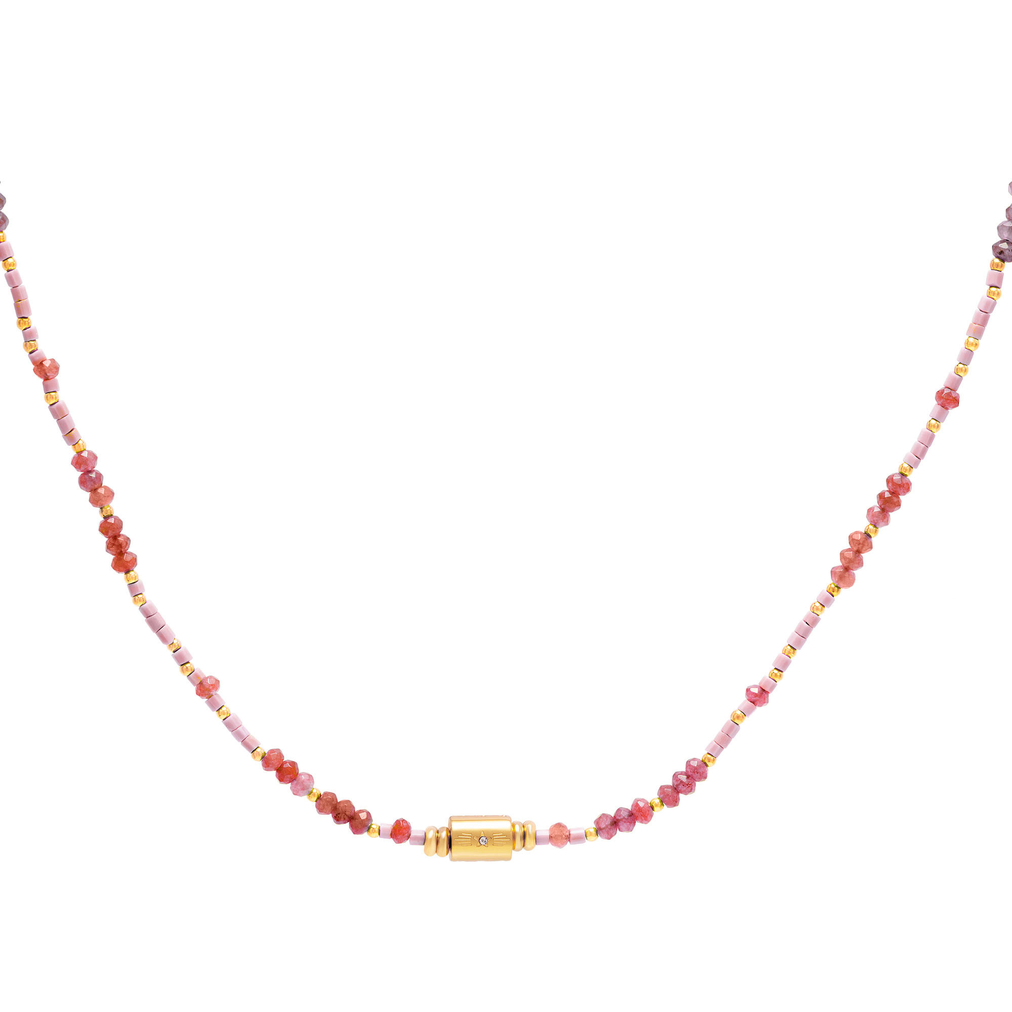 With love Necklace  coral - pink
