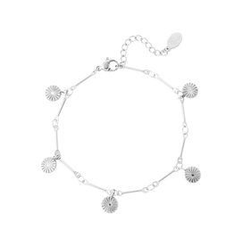 With love Bracelet silver circle charm