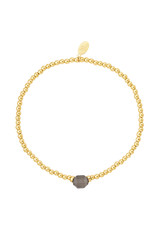 With love Bracelet gold - taupe stone