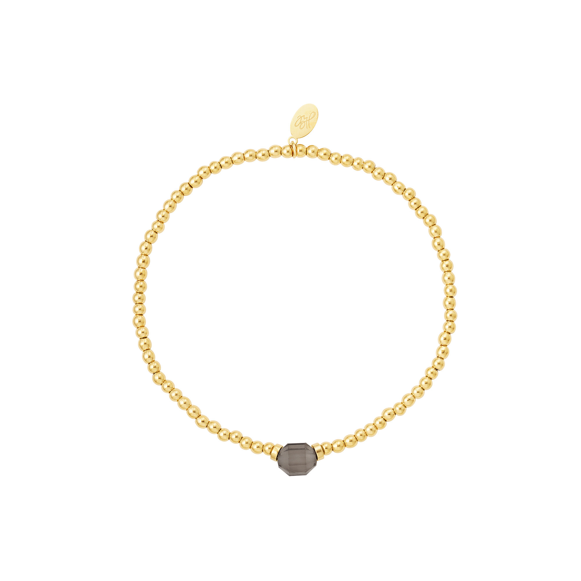 With love Bracelet gold - taupe stone