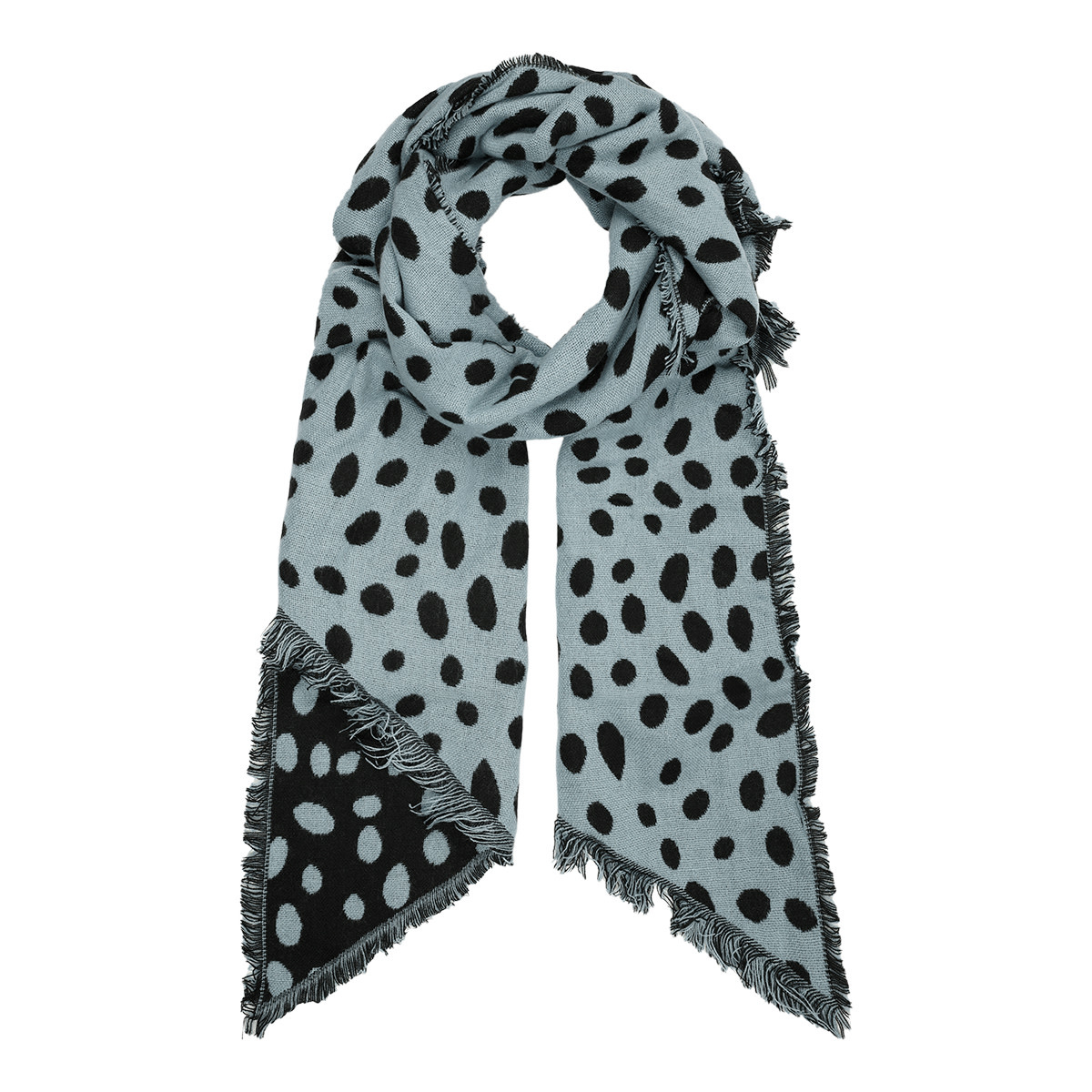 With love Scarf spots  blue