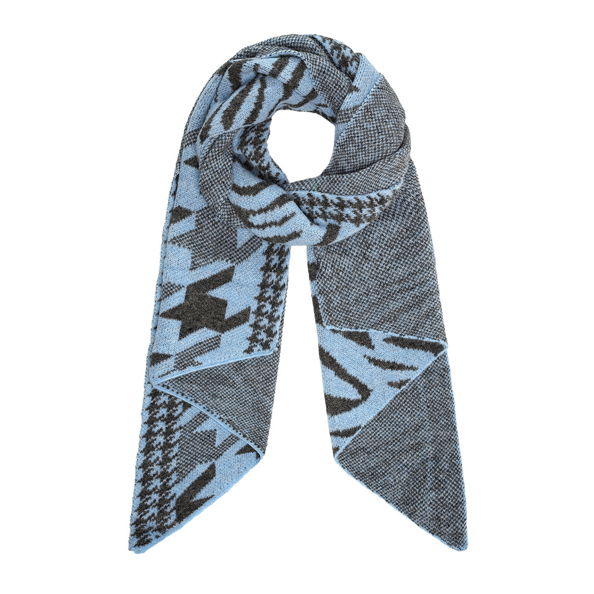 With love Scarf cosy  blue
