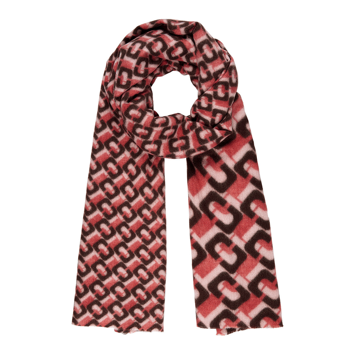 With love Scarf chain print red