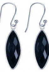 Treasure TT silver earring   Onyx markies 9922z