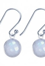 Treasure TT silver earring moonstone  round 9920m