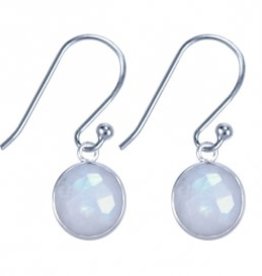 Treasure TT silver earring moonstone  round 9920m