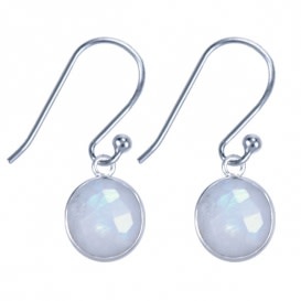 Treasure TT silver earring moonstone  round 9920m