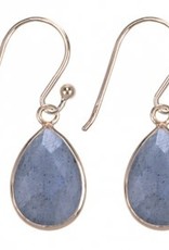 Treasure TT gold earrings - labradorite drop 9921LG