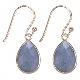 Treasure TT gold earrings - labradorite drop 9921LG