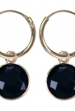 Treasure TT gold earrings - Acc. Onyx 1920zg
