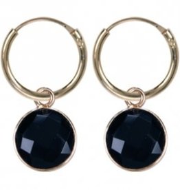 Treasure TT gold earrings - Acc. Onyx 1920zg