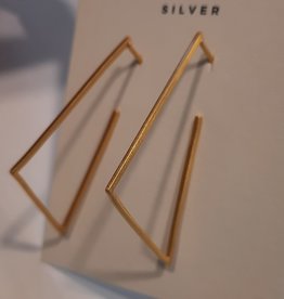 Katwalk Silver KWS earring gold - geometric form (SEMG30009)