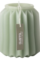 Gusta Figuur kaars lantaarn - Licht groen - H10,5cm