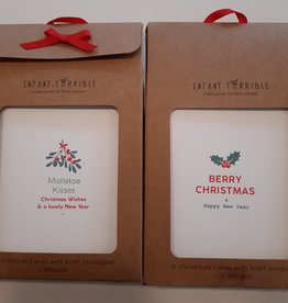 Enfant Terrible nfant terrible : Quotopia n°01 - 8 chirstmas cards with kraft envelopes -2 designs