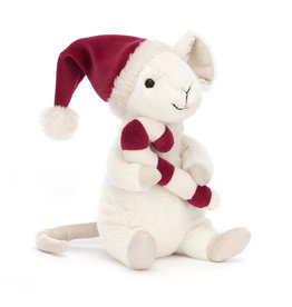 Jellycat Merry mouse candy cane 18x 9 cm