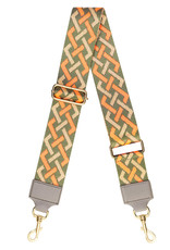 With love Bag strap -print - green/orange