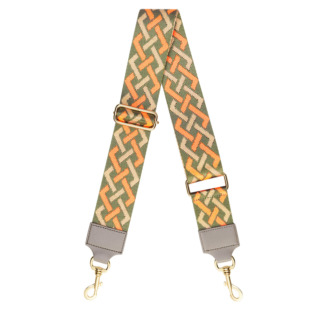 With love Bag strap -print - green/orange