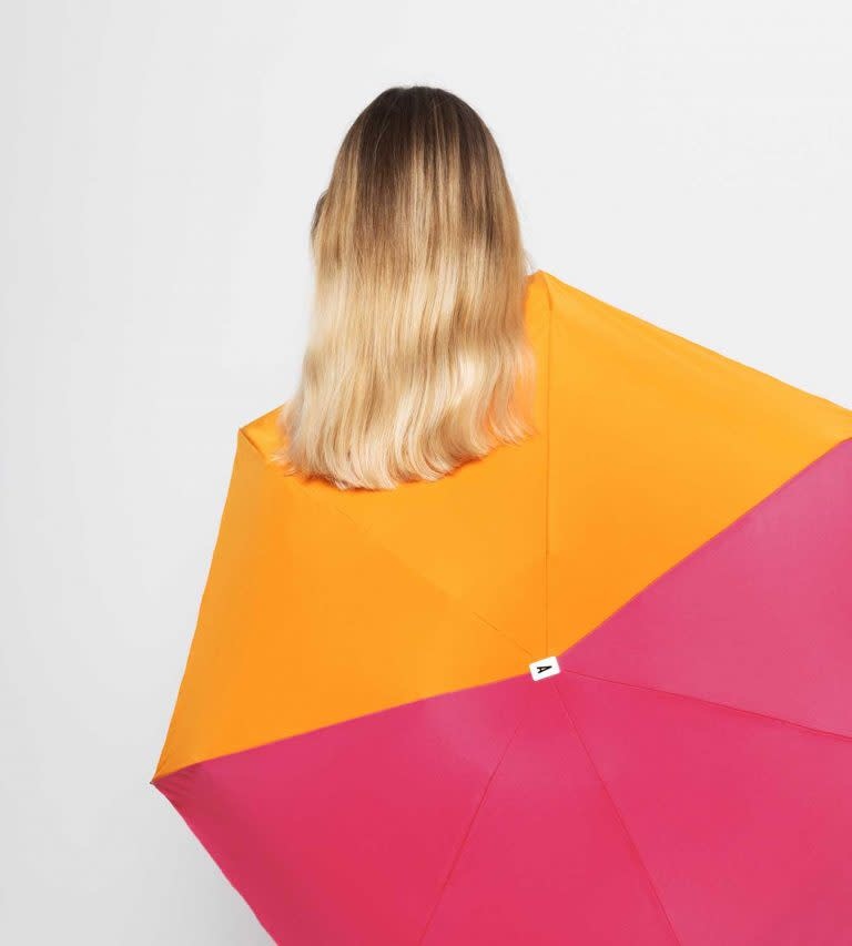 Two tone compact umbrella – JOSEPHINE – pink & orange