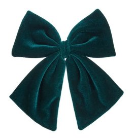 Mimi & Lula Forest green velvet bow clip