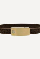 Steel & Barnett Leather Bracelet Grady gold brown S