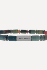 Steel & Barnett Stones Bracelet colourful cal -  Matt pine M