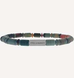 Steel & Barnett Stones Bracelet colourful cal -  Matt pine M