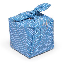 La La Fete La La Fete reusable wrapping cloth  - Happy Birthday - blue 50 x 50 cm