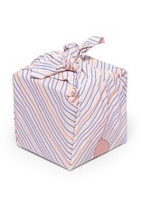 La La Fete La La Fete reusable wrapping cloth  - Happy Birthday -Crème 50 x 50 cm