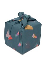La La Fete La La Fete reusable wrapping cloth  - Happy Birthday - Crème 50 x 50 cm