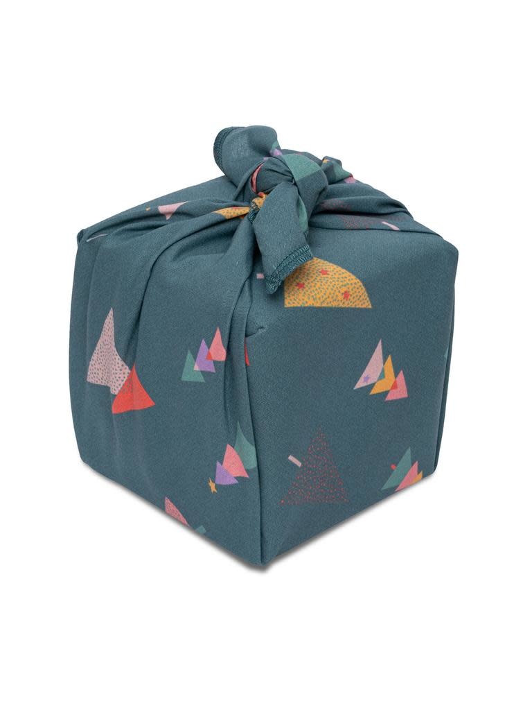 La La Fete La La Fete reusable wrapping cloth  - Happy Birthday - Crème 50 x 50 cm