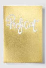 Papette Papette Gold greeting card with enveloppe proficiat