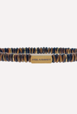 Steel & Barnett Stones Bracelet Two Tone - Tiger - S