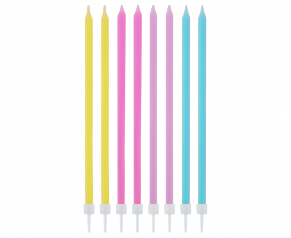 candles pastel - 16 pcs