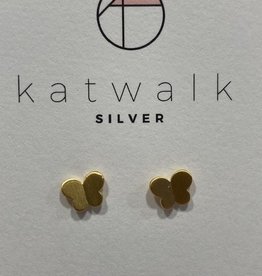Katwalk Silver KWS earring gold - Butterfly  (SEMG32269)