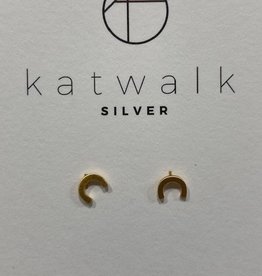 Katwalk Silver KWS earring gold- Bow (SEMG31059)